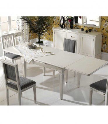 Mesa comedor extensible Lenox, abierta