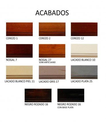 Mesa de centro clásica A85, acabados