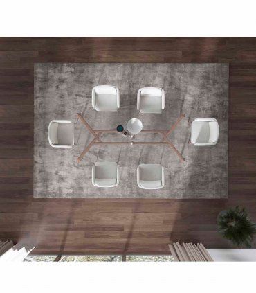 Mesa comedor de cristal contemporánea Stiletto