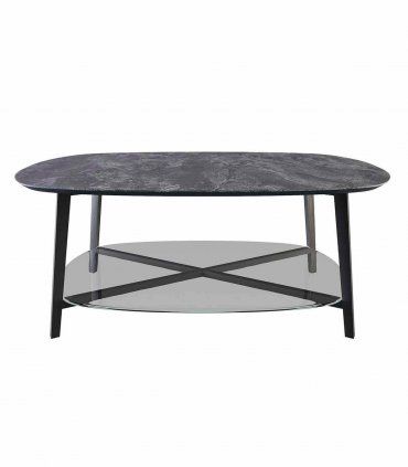 Mesa de centro oval Porcelanic