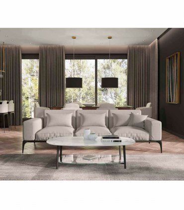 Mesa de centro oval Porcelanic