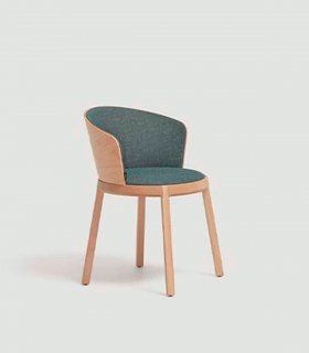 Silla vintage Aro semitapizada