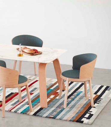 Silla vintage Aro semitapizada