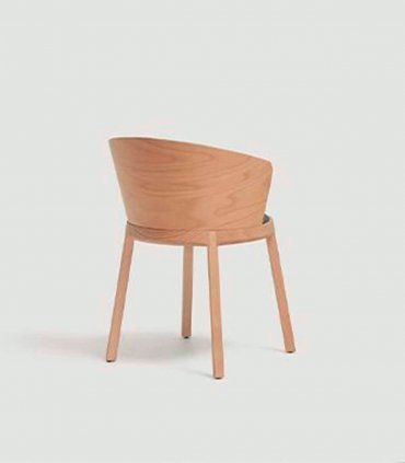 Silla vintage Aro semitapizada