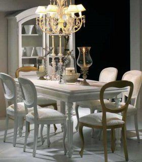 Mesa de comedor blanca provenzal Marsella