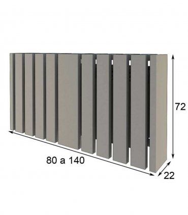 Cubreradiador de diseño moderno Azkary R01, medidas