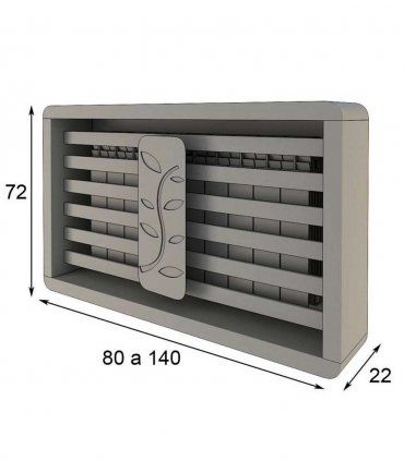 Cubreradiador moderno Azkary R06, medidas