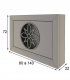 Cubreradiador moderno Azkary R07, medidas