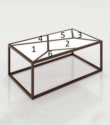 Mesa de centro multicolor Azkary MCII.33