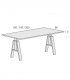 Mesa escritorio regulable Melibea, medidas