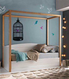 Cama con dosel nido Mantera