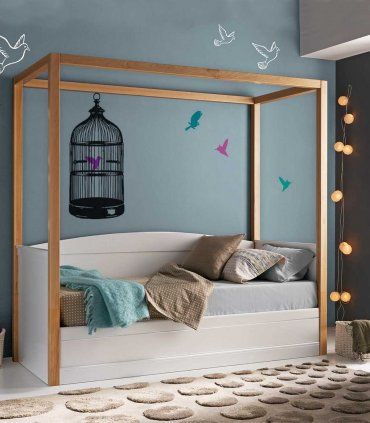 Cama con dosel nido Mantera