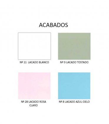 Mini Cuna Géminis, acabados