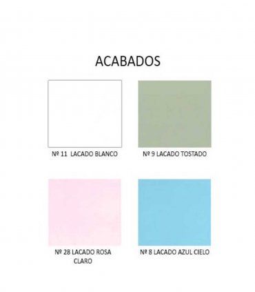 Dormitorio bebé Géminis, acabados