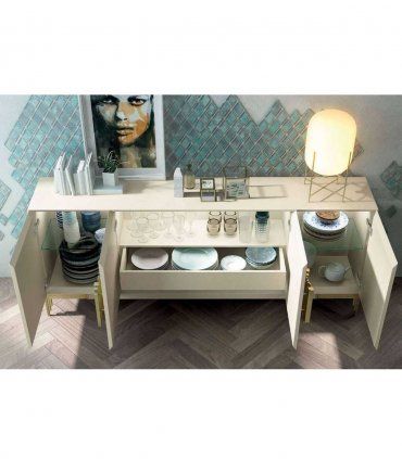 Aparador de diseño grande Azkary Viena, abierto
