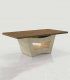 Mesa de centro de diseño Azkary MCII.32, roble 922 y lacado 21