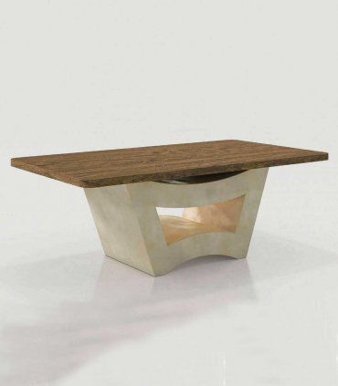 Mesa de centro de diseño Azkary MCII.32, roble 922 y lacado 21