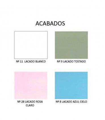 Cuna moderna Wendy, acabados