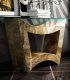Consola de diseño moderno con cristal Azkary C11, detalle