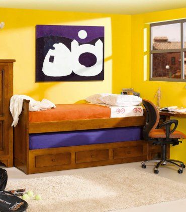 Cama compacta rústica Lerada