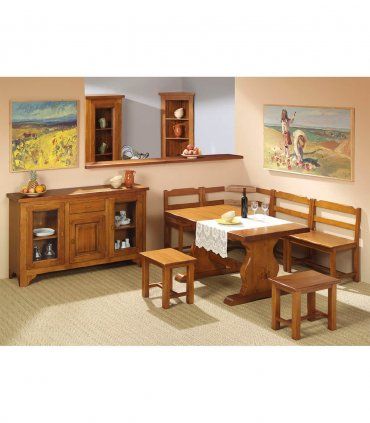Mesa de comedor rústica Laresen