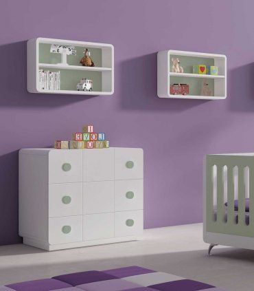 Dormitorio infantil moderno Calia, cómoda