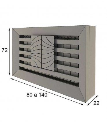 Cubreradiador de diseño Azkary R11, medidas