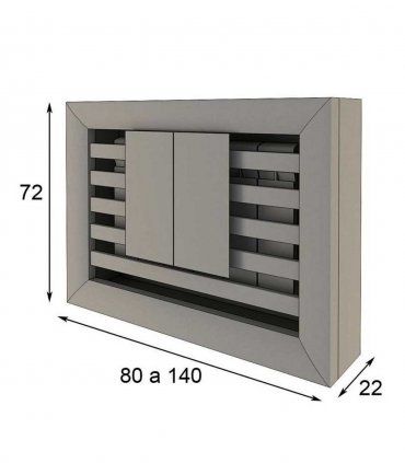 Cubreradiador moderno Azkary R12, medidas
