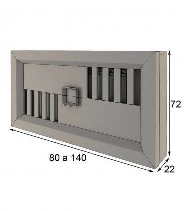 Cubreradiador moderno Azkary R02, medidas