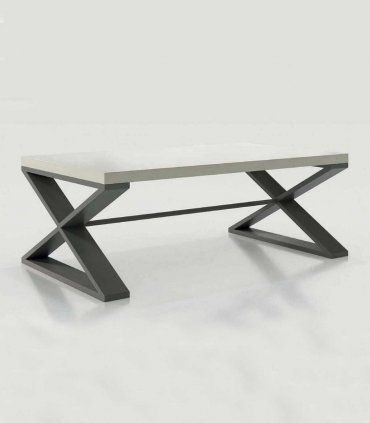 Mesa de centro moderna Azkary MCII.09, lacado 23 y metalizado 044
