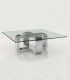 Mesa de centro de diseño Azkary MCII.19, laminado 210 (pan de plata)