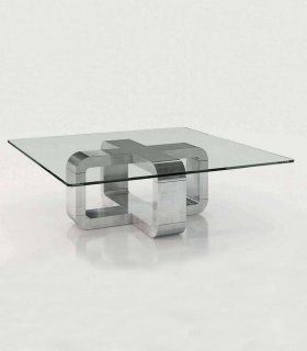 Mesa de centro de diseño Azkary MCII.19, laminado 210 (pan de plata)