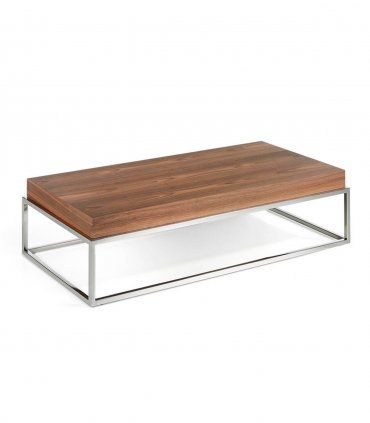 Mesa de centro moderna de nogal Madasar