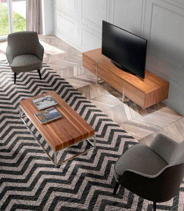 Mesa de centro moderna de nogal Madasar