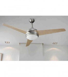 Ventilador techo Blanco Con Luz 3 Palas, detalle