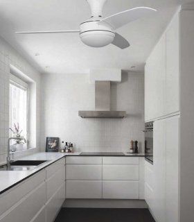 Ventilador techo blanco con luz 50990