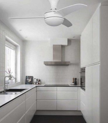 Ventilador techo blanco con luz 50990