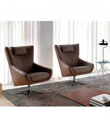 Sillón giratorio contemporáneo Vallen