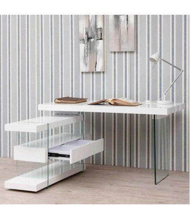 Mesa escritorio moderna blanca Ketra