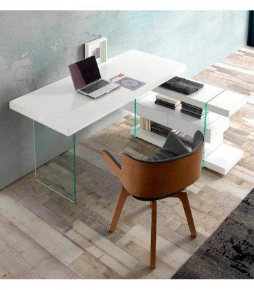 Mesa escritorio moderna blanca Ketra