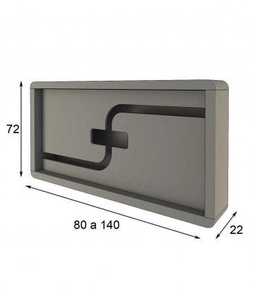 Cubreradiador moderno Azkary R04, medidas