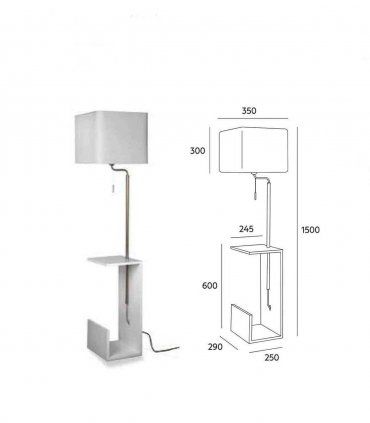 Lámpara de pie moderna Bertiz de Ámbar Muebles