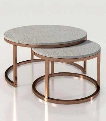 Mesa de centro redonda Azkary MCII.22 en Ámbar Muebles