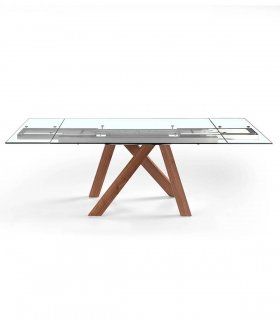 Mesa de comedor moderna en cristal Purena