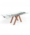 Mesa de comedor moderna en cristal Purena