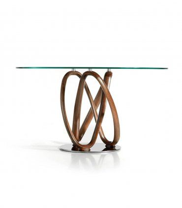 Mesa de comedor moderna en cristal Leber