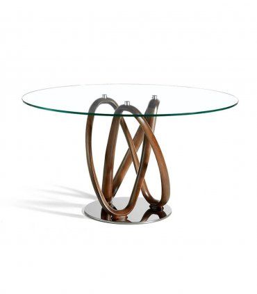 Mesa de comedor moderna en cristal Leber