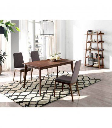 Mesa de comedor rectangular y extensible Tresen
