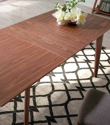 Mesa de comedor rectangular y extensible Tresen
