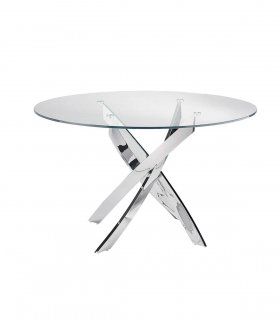 Mesa de comedor redonda de cristal Cilenta